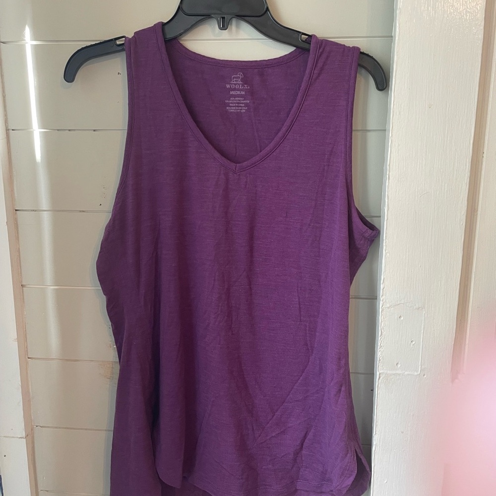 WoolX Sophie Tunic Tank Size Medium Purple Orchid